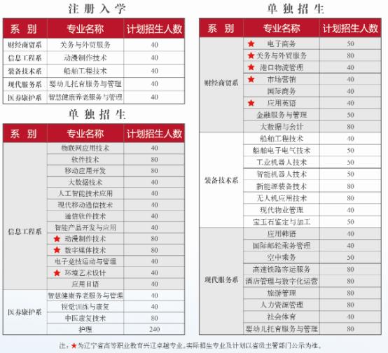 2022年大连枫叶职业技术学院单独招生专业及计划