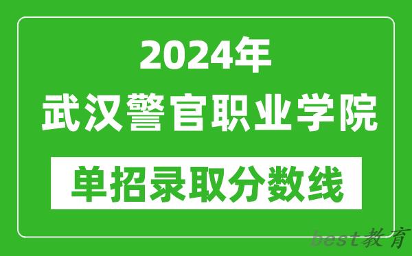 2024年武汉警官职业学院单招录取分数线