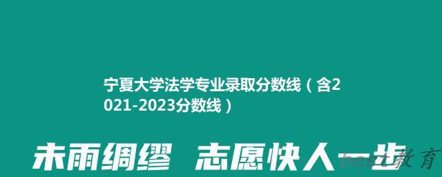 宁夏大学法学专业录取分数线（含2021-2023分数线）