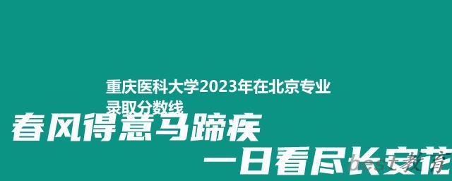 重庆医科大学2023年在北京专业录取分数线