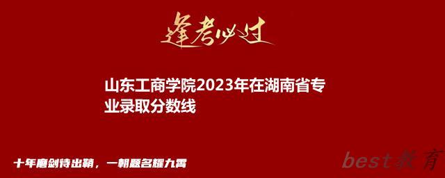 山东工商学院2024年高考在湖南专业录取分数线