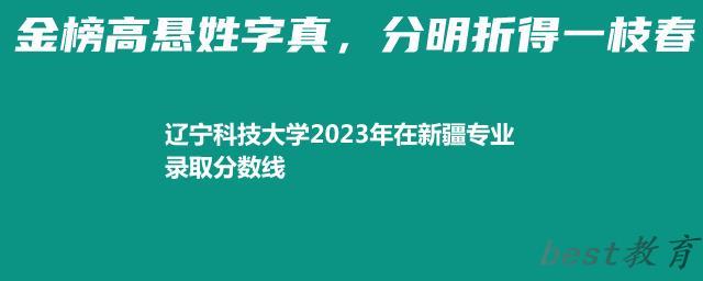 辽宁科技大学2023年在新疆专业录取分数线