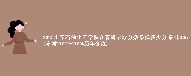 2025山东石油化工学院在青海录取分数最低多少分 最低336(参考2022-2024历年分数)