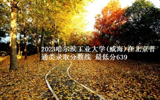 2023哈尔滨工业大学(威海)在北京普通类录取分数线 最低分639