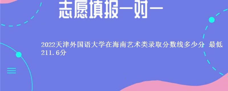 2022天津外国语大学在海南艺术类录取分数线多少分 最低211.6分