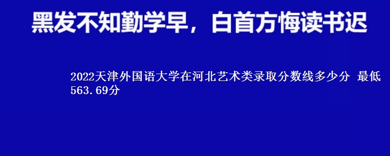 2022天津外国语大学在河北艺术类录取分数线多少分 最低563.69分