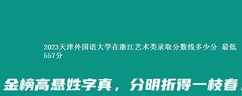 2023天津外国语大学在浙江艺术类录取分数线多少分 最低557分