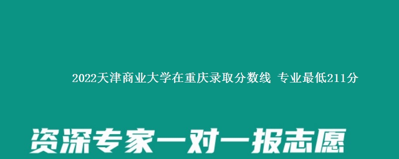 2022天津商业大学在重庆录取分数线 专业最低211分