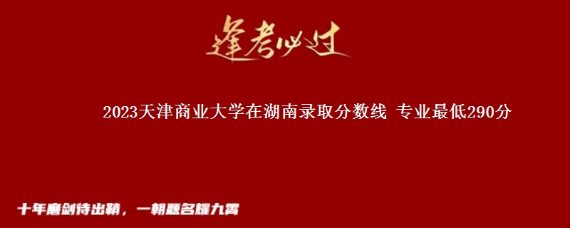 2023天津商业大学在湖南录取分数线 专业最低290分