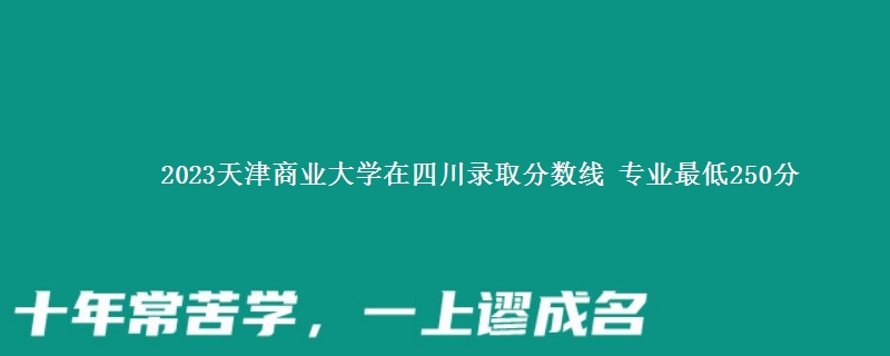 2023天津商业大学在四川录取分数线 专业最低250分