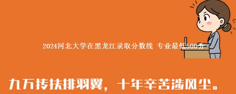 2024河北大学在黑龙江录取分数线 专业最低500分