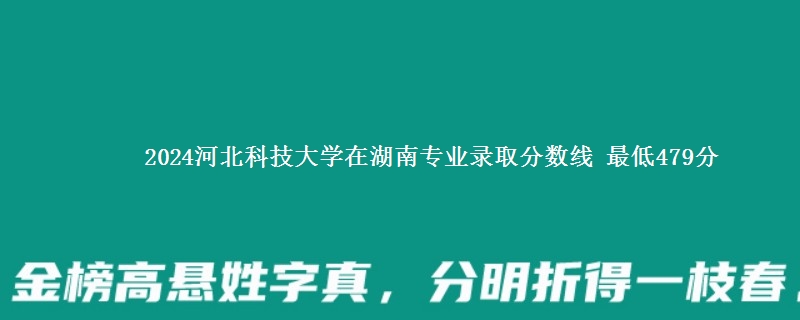 2024河北科技大学在湖南专业录取分数线 最低479分