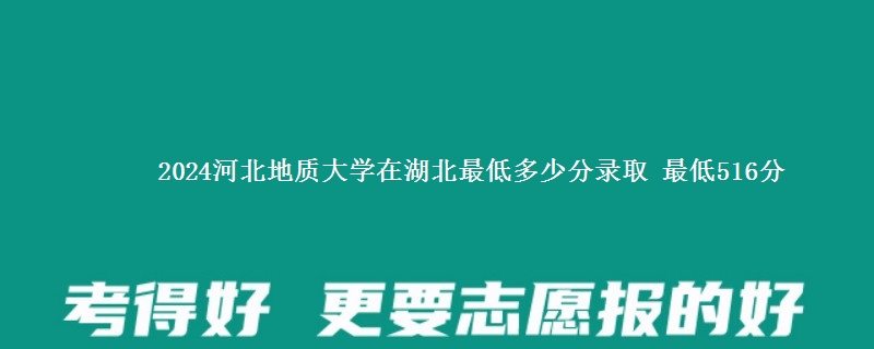 2024河北地质大学在湖北录取分数线多少分 最低516分