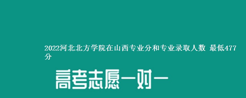 2022河北北方学院在山西录取分数线 最低477分