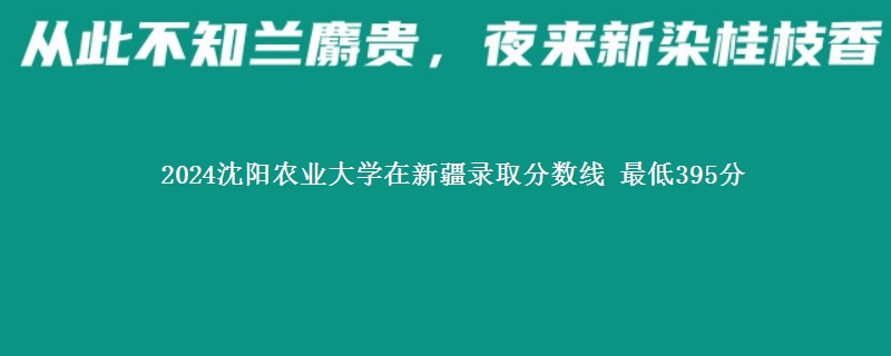 2024沈阳农业大学在新疆录取分数线 最低395分