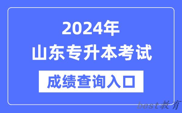 2024年山东专升本考试成绩查询入口（https://www.sdzk.cn/）