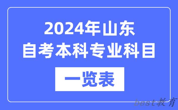 2024年山东自考本科专业科目一览表,山东自考本科有哪些学校和专业