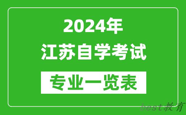 2024年江苏自学考试专业一览表,江苏自考有哪些专业?